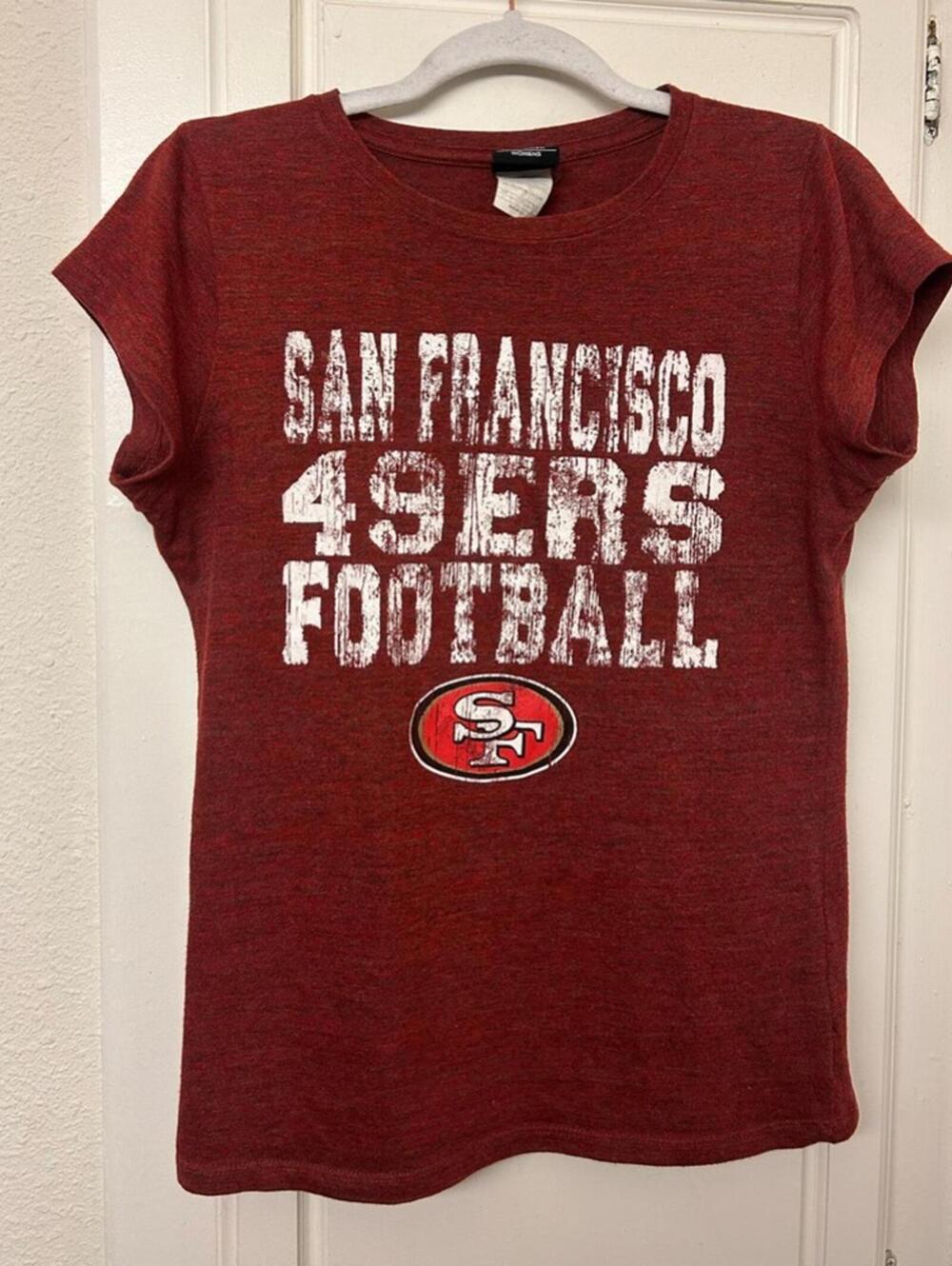 San Francisco 49ers Red NFL Team T-Shirt Women’s Large Football SF Tee